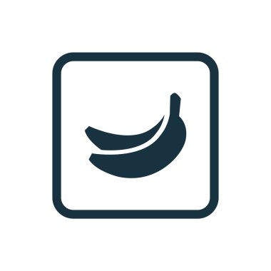 muz simgesi yuvarlak kareler düğmesi