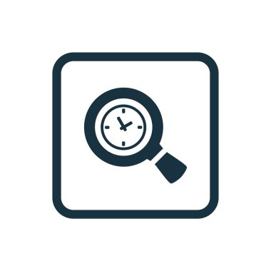 Büyüteç'i Saat simgesi yuvarlak kareler düğmesi