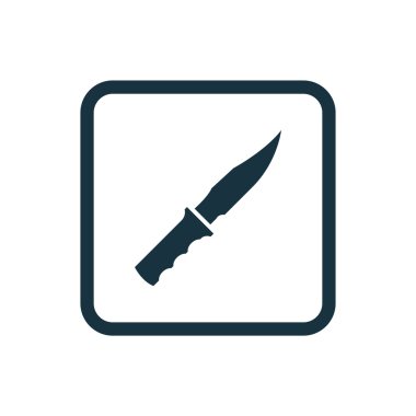 bıçak simgesi yuvarlak kareler düğmesi