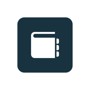 Not defteri simgesi yuvarlak kareler düğmesi