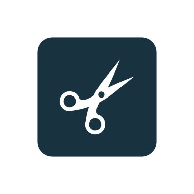 makas simgesi yuvarlak kareler düğmesi