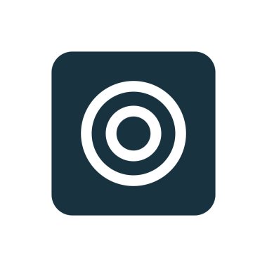 hedef simgesini yuvarlak kareler düğmesi