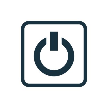 güç simgesini yuvarlak kareler düğmesi