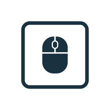 fare simgesi yuvarlak kareler düğmesi