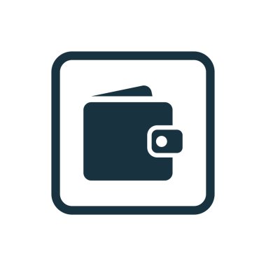 M-cüzdan simgesi yuvarlak kareler düğmesi