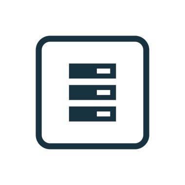 sunucu simgesi yuvarlak kareler düğmesi