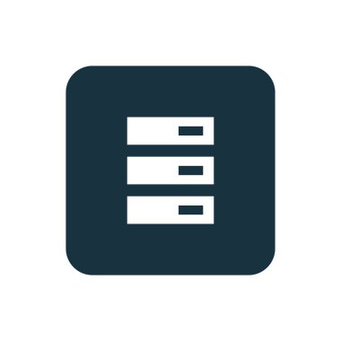 sunucu simgesi yuvarlak kareler düğmesi