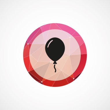 Balon daire pembe üçgen arka plan ICO