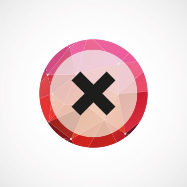 Daire pembe üçgen arka plan ICO kapatın