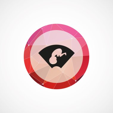 Ultrason bebek daire pembe üçgen arka plan ICO