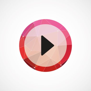 Daire pembe üçgen arka plan ICO oynamak