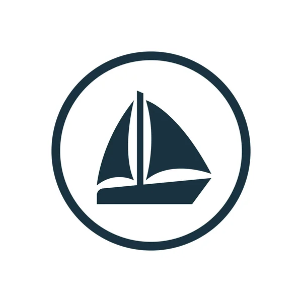 Icono del barco de vela — Vector de stock