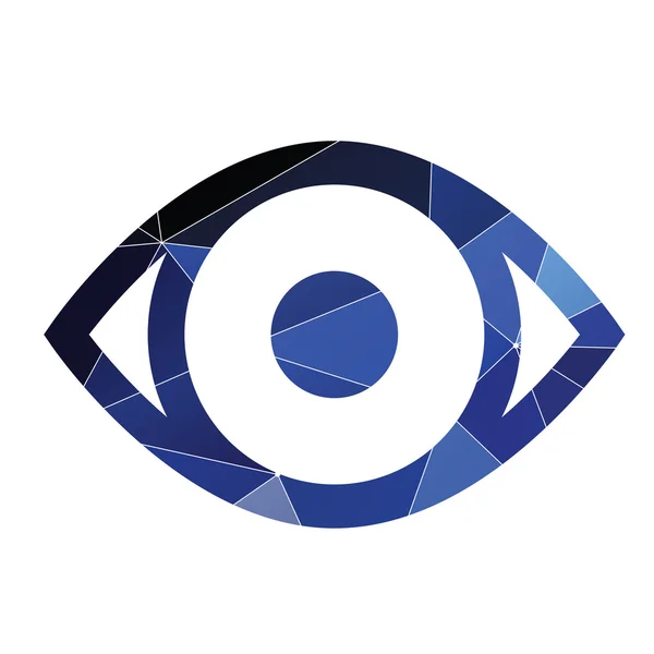 Icône des yeux Résumé Triangle backgroun — Image vectorielle