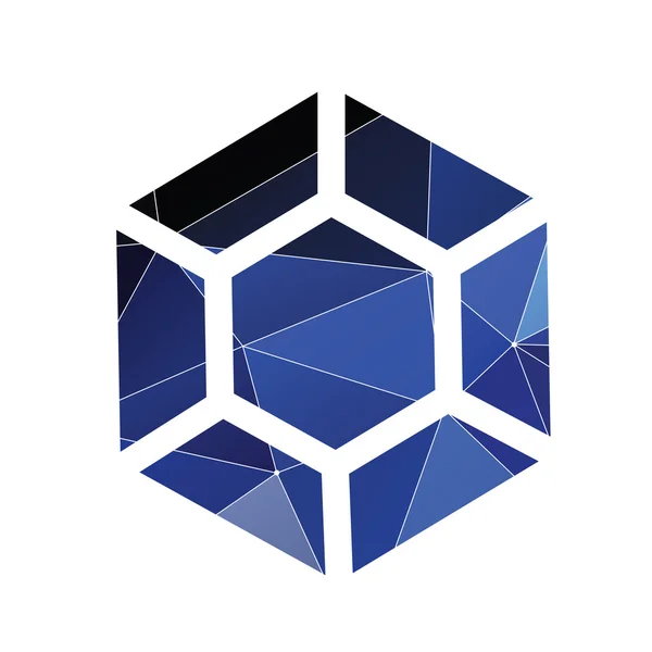 Diamond ikonu abstraktní trojúhelník poza — Stockový vektor