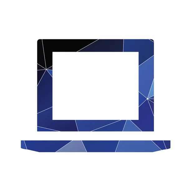 Laptop-Symbol abstraktes Dreieck — Stockvektor