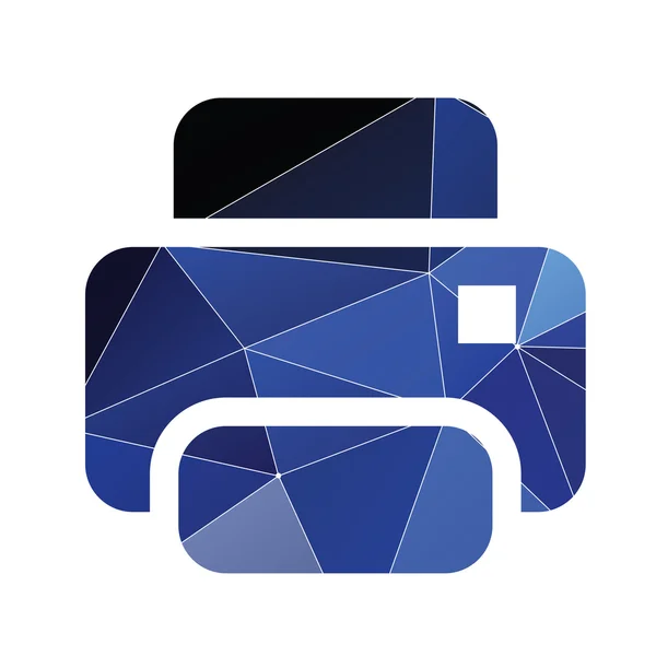 Icono de la impresora Triángulo abstracto — Vector de stock