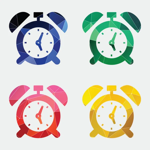 Alarm klokpictogram abstracte Triangl — Stockvector