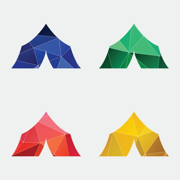 Tent boot pictogram abstracte driehoek — Stockvector