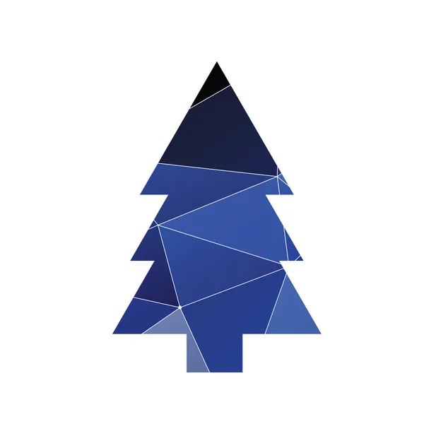 FIR tree ikonen abstrakt triangel — Stock vektor