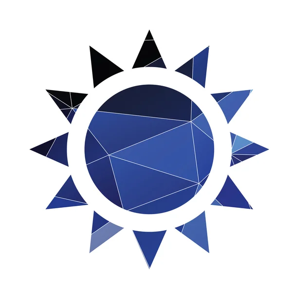 Icône soleil Résumé Triangle — Image vectorielle