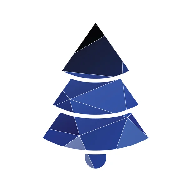 Icône arbre de Noël Résumé Triangle — Image vectorielle