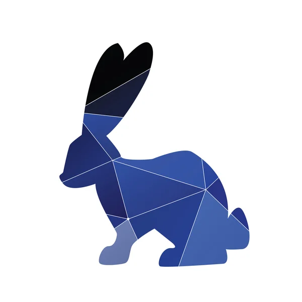 Icône lapin Triangle abstrait — Image vectorielle