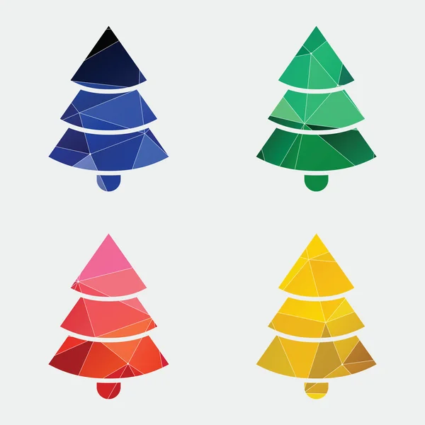 Icono del árbol de Navidad Triángulo abstracto — Archivo Imágenes Vectoriales