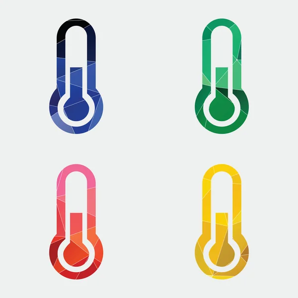 Thermometer pictogram abstracte Triangl — Stockvector