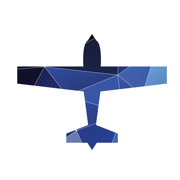 Icono del avión Triángulo abstracto — Archivo Imágenes Vectoriales