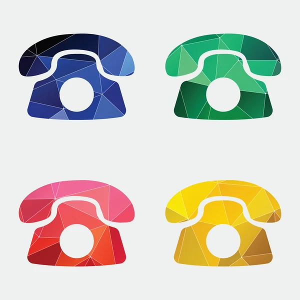 Icono del teléfono Triángulo abstracto — Vector de stock