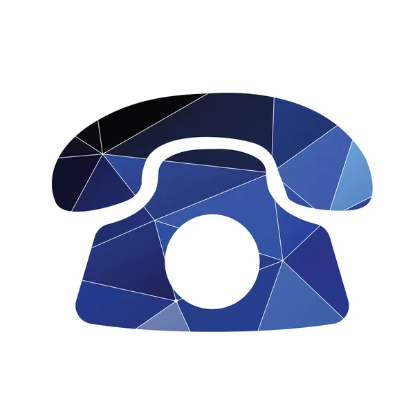Icône du téléphone Résumé Triangle — Image vectorielle