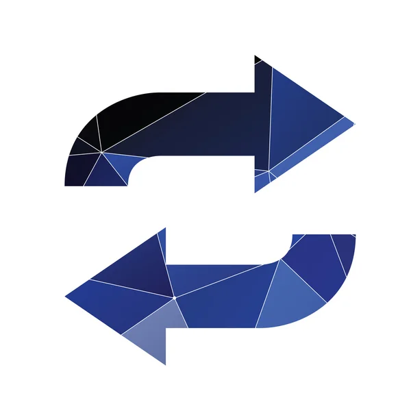 Icône de jeu automatique Triangle abstrait — Image vectorielle