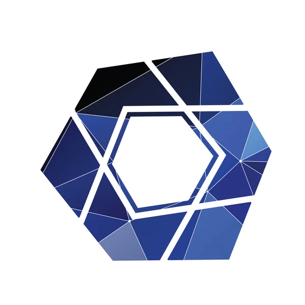 Abstraktní Pentagonu ikona abstraktní trojúhelník — Stockový vektor