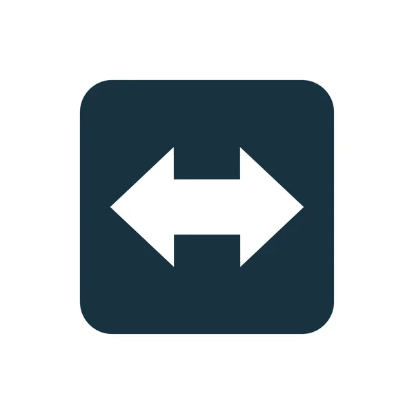Ícone de seta lateral 2 quadrados arredondados botão — Vetor de Stock