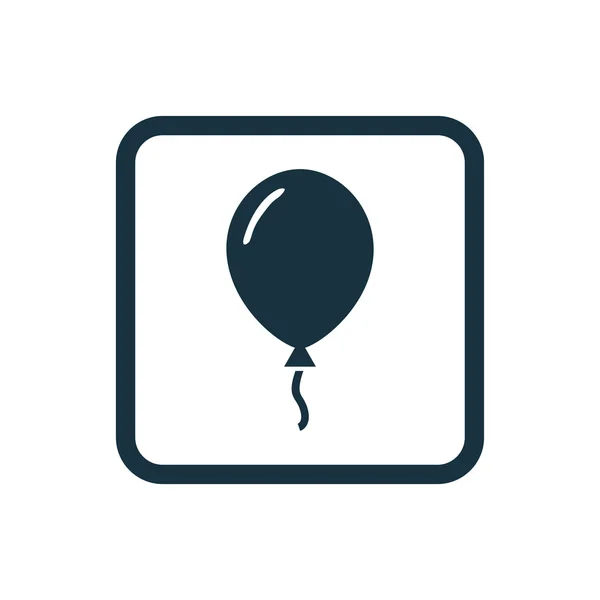 Ballon-Symbol abgerundete Quadrate Taste — Stockvektor