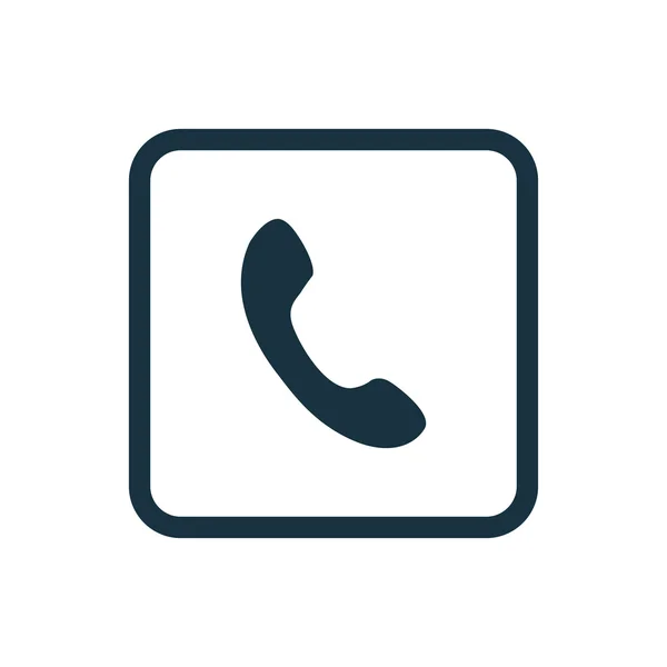 Telefon ikona zaokrąglone kwadraty przycisk — Wektor stockowy