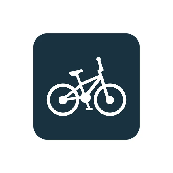 Fahrrad-Symbol runde Quadrate-Taste — Stockvektor