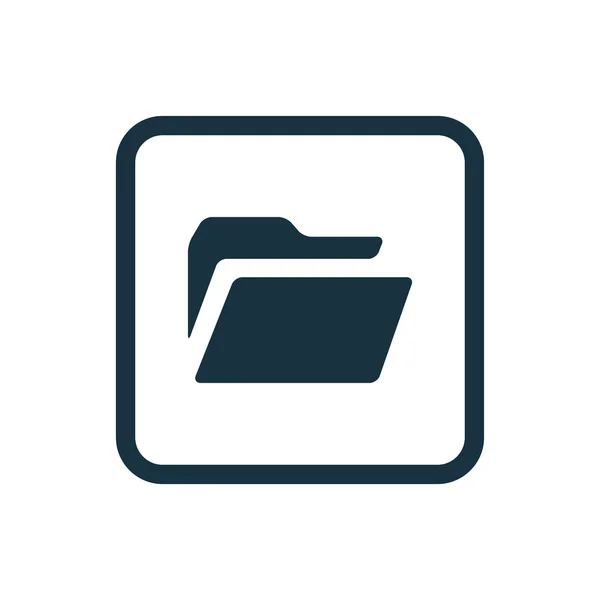 Ikona folderu zaokrąglone kwadraty przycisk — Wektor stockowy