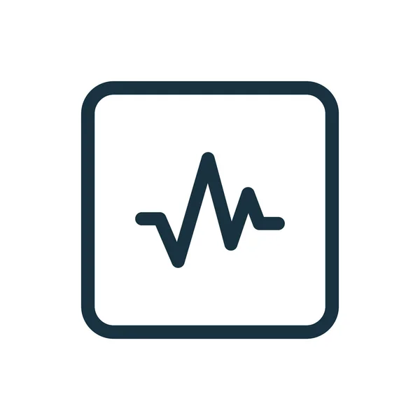 Icona a impulsi Tasto quadrato arrotondato — Vettoriale Stock