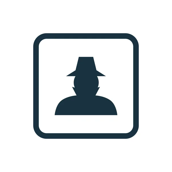 Detective icon Rounded squares button — Stock Vector