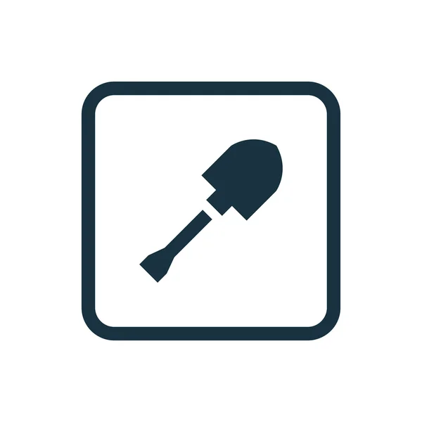 Pala icono Cuadrados redondeados botón — Vector de stock