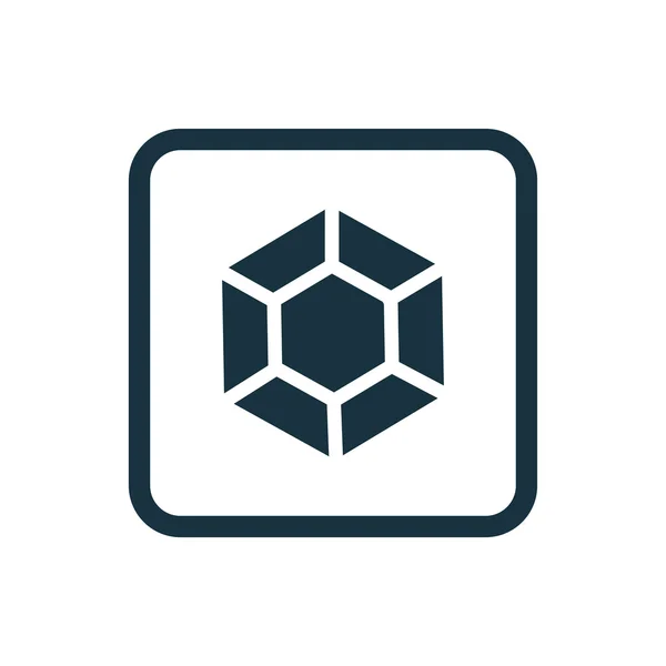 Diamond ikona zaoblené čtverečky tlačítko — Stockový vektor