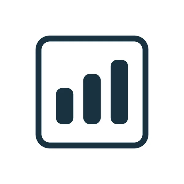 Diagrama de negócios, ícone gráfico Quadrados arredondados butto — Vetor de Stock