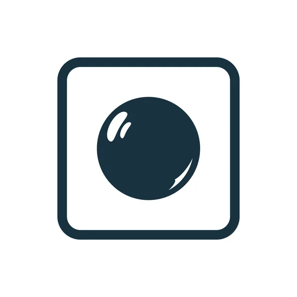Ícone de pérola botão quadrados arredondados — Vetor de Stock