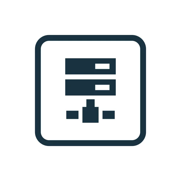 Netzlaufwerk Symbol abgerundete Quadrate Taste — Stockvektor