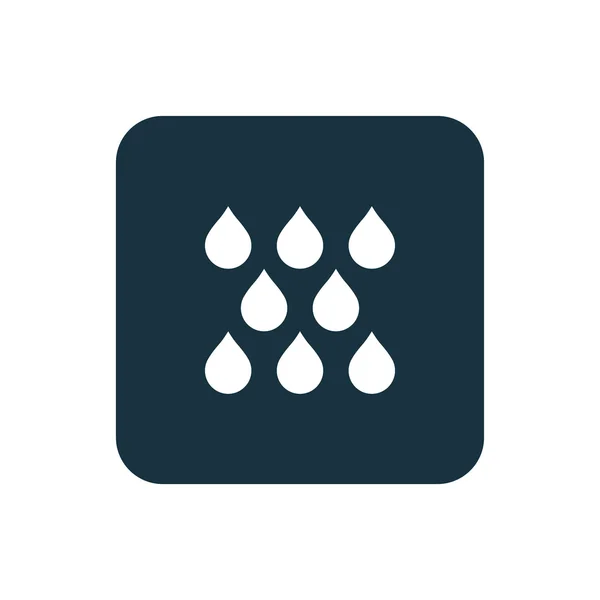 Regen pictogram afgeronde pleinen knop — Stockvector