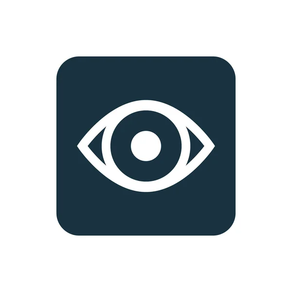 Значок глаза округлые квадраты кнопки — стоковый вектор