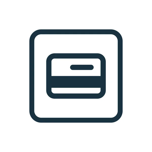 Icono de la tarjeta de crédito Cuadrados redondeados botón — Vector de stock