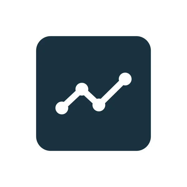 Nach oben Diagramm Symbol abgerundete Quadrate-Taste — Stockvektor