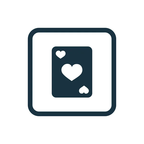 Икона покера округлые квадраты butto — стоковый вектор